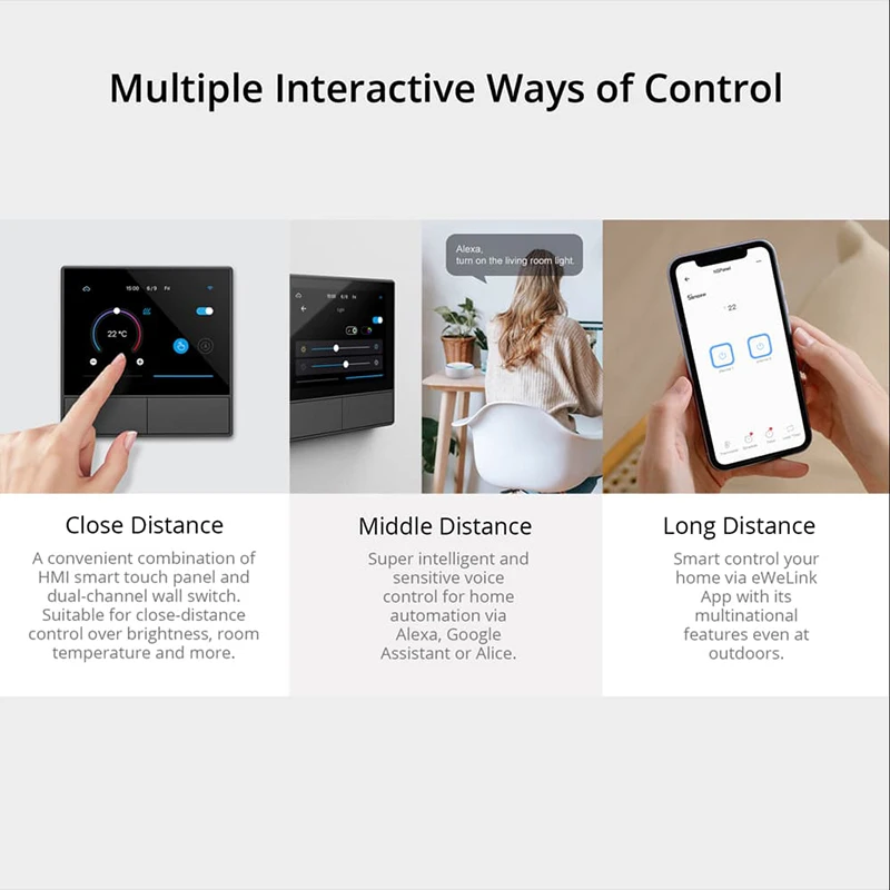 SONOFF NSPanel Smart Scene Wall Switch EU/US Wifi Smart Thermostat Display Switch All-in-One Control for Alexa Google Home