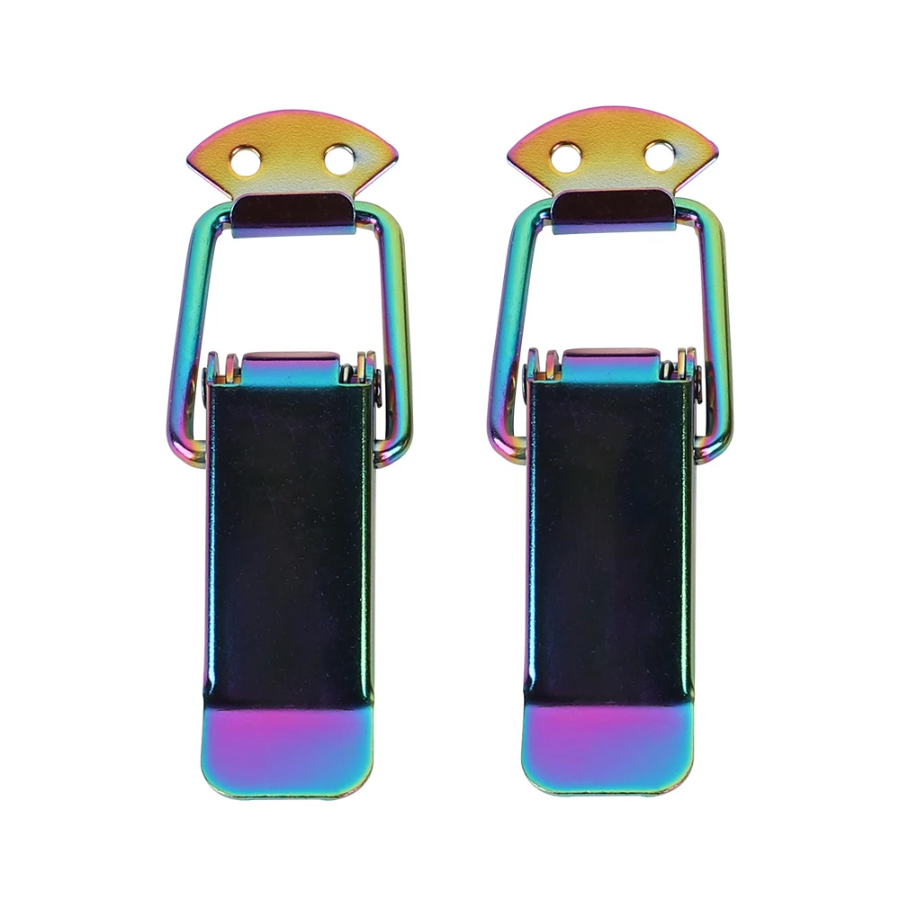 Racing 2 Pcs Car Hood Clip Hasp Security Hook Car Bumper Quick Release Fasteners Lock Kit