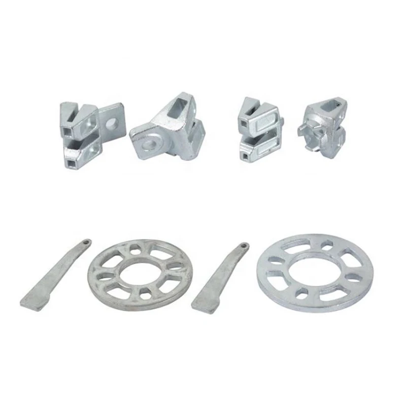 Construction Galvanized Steel Ring Lock Scaffold Accessories Horizontal Pipe Rail End Ledger Head with Wedge Pin