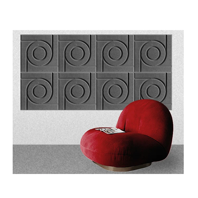 V-shaped Sculpted Sound Absorber Wall Decoration Material For Home Theater Acoustics