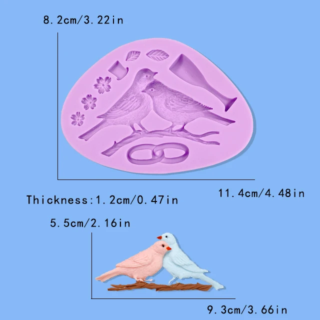 Animal Series Mandarin Duck Wholesale chocolate mold Food grade homemade mold silicone 3D candy custom chocolate mold