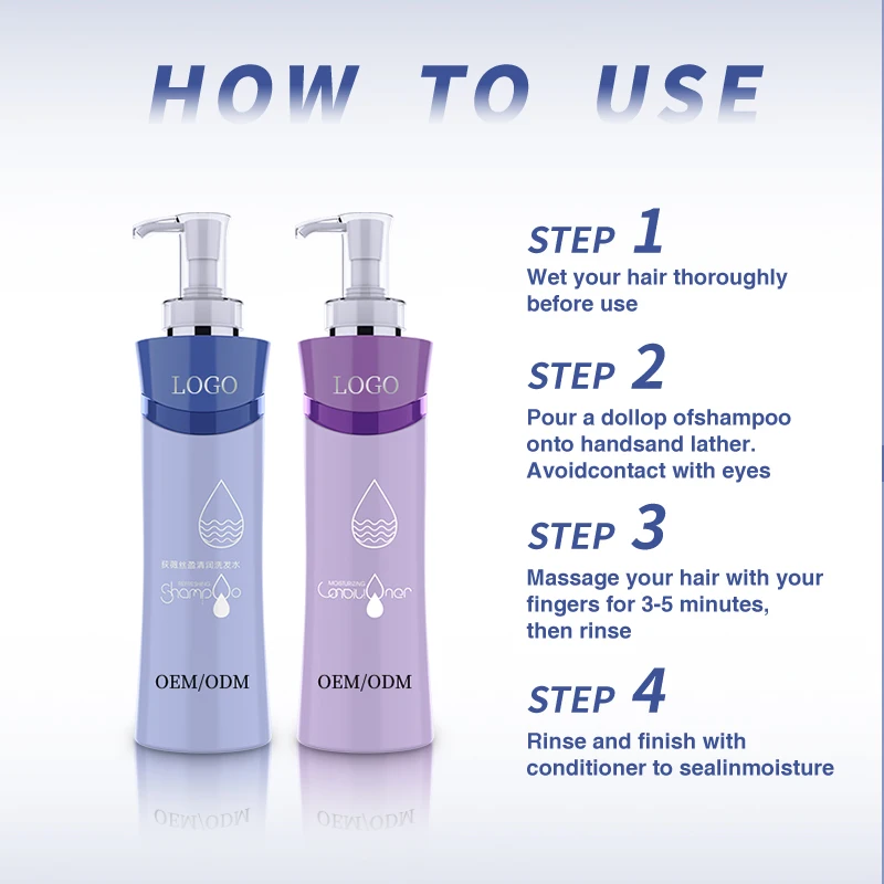 Diwei Hair Shampoo and Conditioner Set Pure Organic Sulphate Free Moroccan Argan Oil Shampoo OEM Free Sample Factory