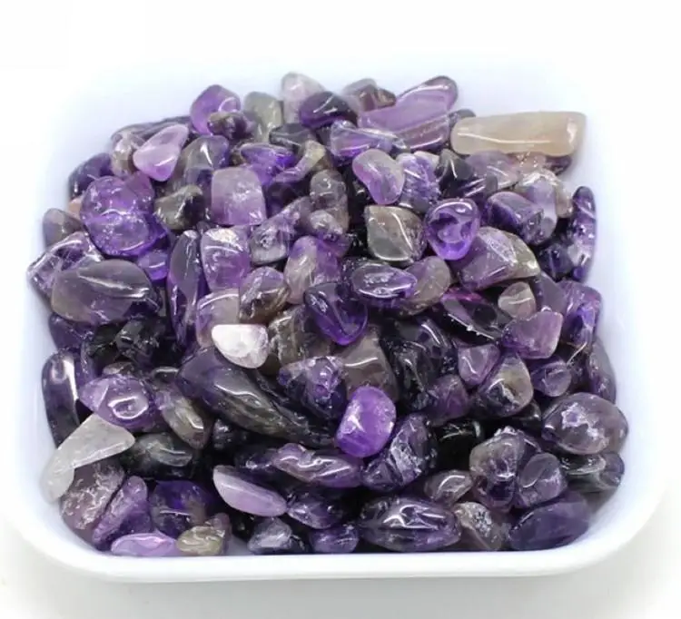 Nature Amethyst Rose Quartz Rock Crystals Healing Stones Gravel Tumbled Stone  Raw Amethyst Tooth Stone for decoration
