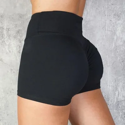 
OEM Nylon Polyester spandex womens scrunch butt shorts yoga activewear shorts running exercise gym shorts 