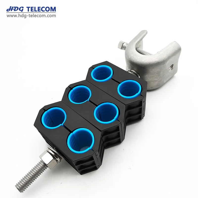 6 Way Double Hole Feeder Cable Clamp For 1/2 In Superflexible Cable