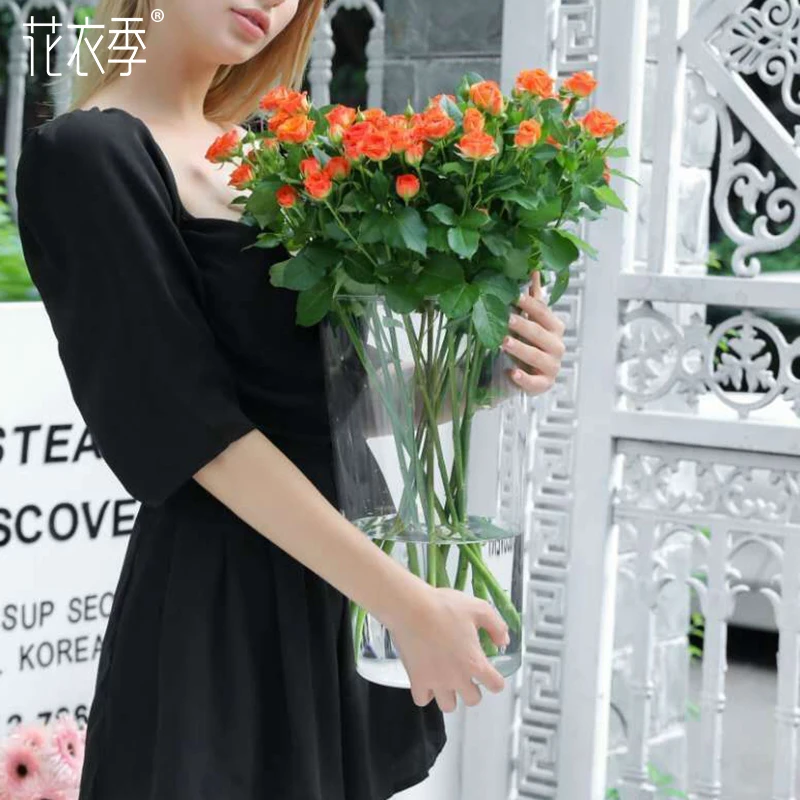 Manufacturer High transparent modern big flower pots plant plastic decoration flower pots