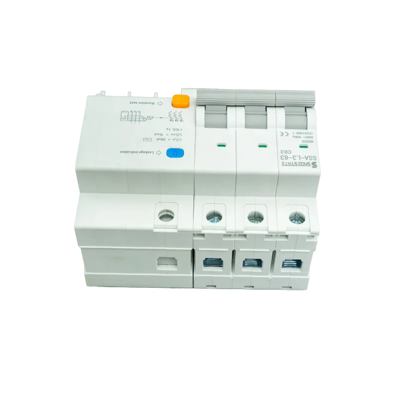 63A 3P High Breaking MCB Current Operating RCBO B Type Rccb 220v Over Voltage Protector Earth Leakage