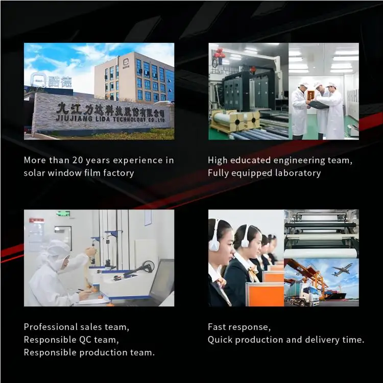 LIDA Car Films 8 Years Warranty 32% Vlt Wholesale Price High Quality Solar Dyed Car Window Film Tint For Car Glass