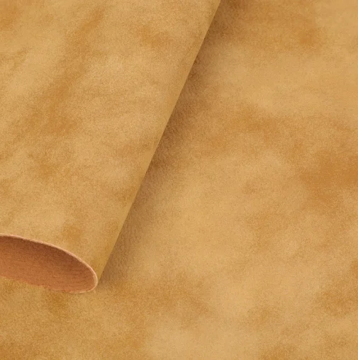 Imitation cotton bottom PU Nubuck leather synthetic leather fabric for shoes bags notebook