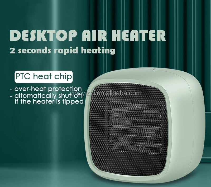 Winter All Plugs Customizable Adjustable Electric Bladeless PTC Room Heater Fan Small Space for Office