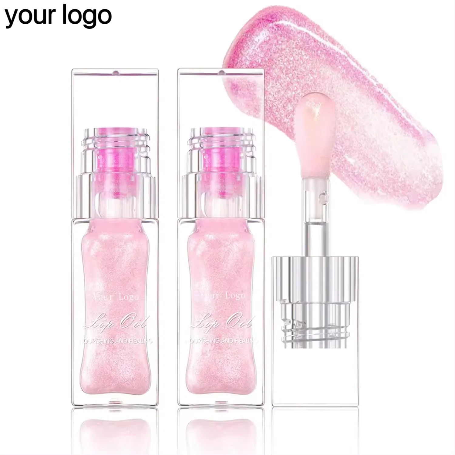 2024 Custom Logo New Halal Wholesale Private Label Vegan Make Up Lip Oil lip gloss glitter liquid lipstick
