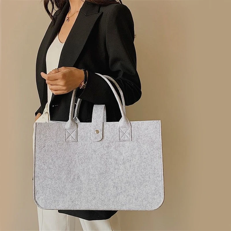 Custom Logo Large Capacity Tote Bag Women Outdoor Shoulder Bag Lady Handbag Shopping Advertising Gift Package Ladies Felt Bags