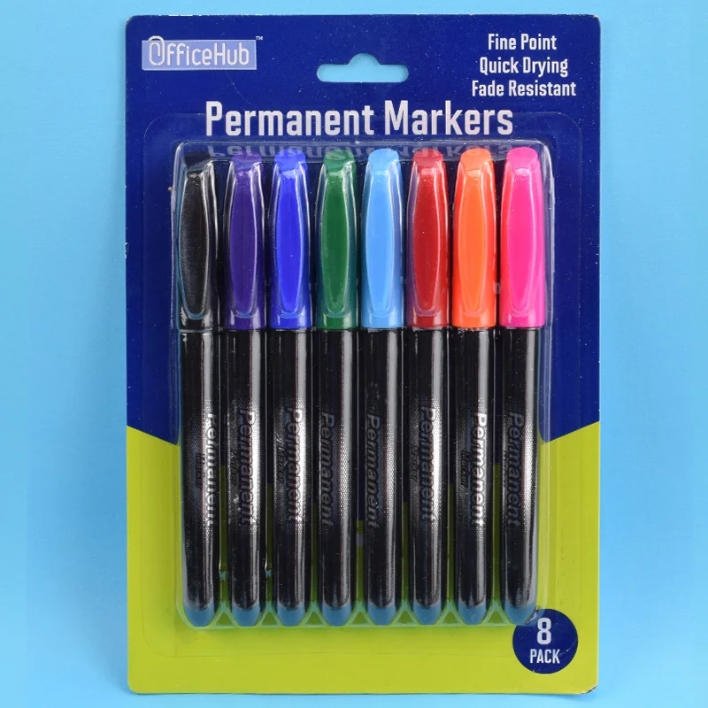 Лидер продаж, черные многоцветные перманентные маркеры с принтом на заказ для школы и колледжа