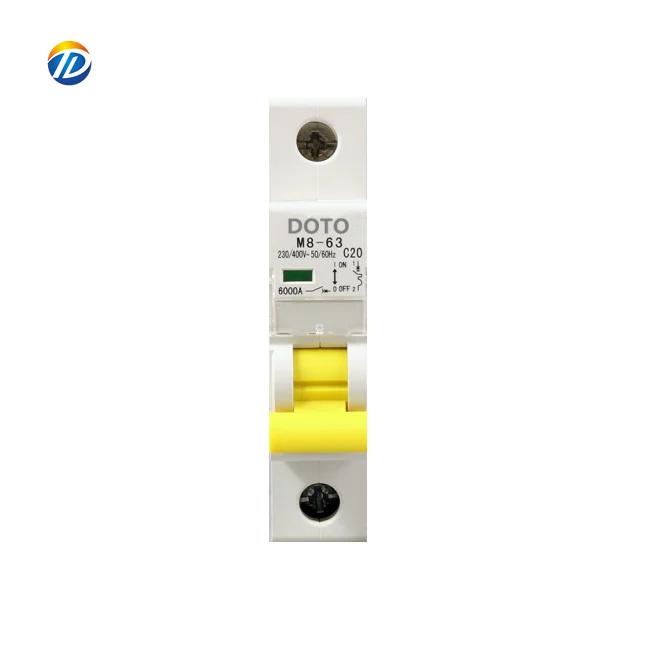 M8-63 1p 2P 3P 4P Mcb Electric Air mini Circuit Breaker 6A 10A 16A 20A 25A 32A 40A 50A 63A 125a dc smart circuit breaker