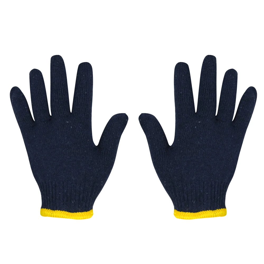China Wholesale Factory Production 7 Gauge/10 Gauge Knitted Cotton Yarn Gloves Safety Gloves