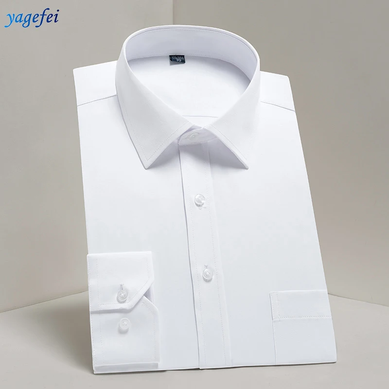 Factory wholesale camisa blanca custom white office men long sleeve shirts