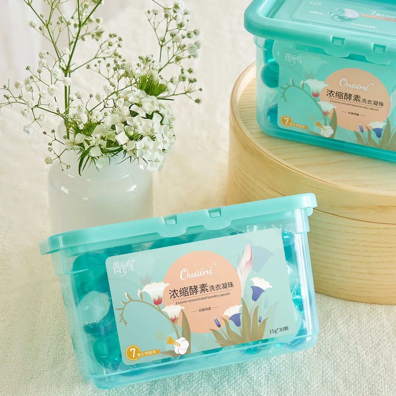 2024 NEW OEM/ODM 3 in 1 Laundry Detergent Pods 4 Seasons Floral Long Lasting Fragrance Laundry Detergent Capsule Washing Pod