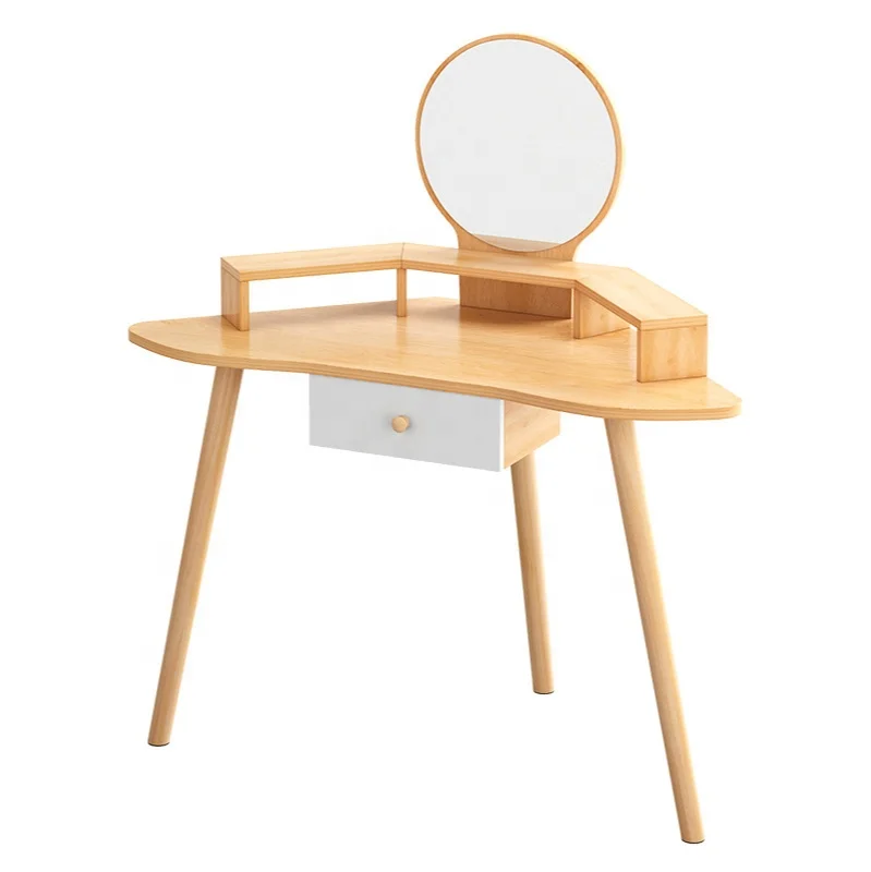 
Nordic corner dressing table bedroom modern minimalist small apartment dressing table multi-function dressing table storage 