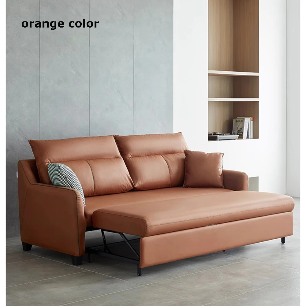 Foldable and extendable  technology cloth sofa bed folding small living room modern simple down three double sofa bed