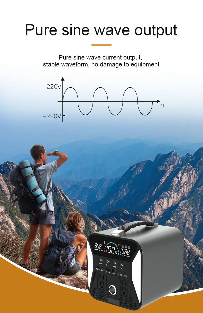 2022 IBD UA551 Trending Product Super Slim Solar Power Generators,Portable 500 Watts Power Banks & Power Station Custom