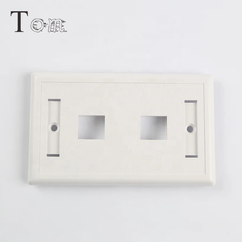 TOM-FP-US-07 70*115mm telecom communication USA type ABS materials rj45 network faceplate/face plate with 6 port