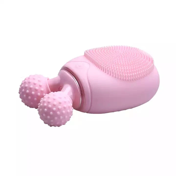 Private Label Face Cleansing Brush Mini ABS IPX6 Waterproof Wireless Charging Electric Deep Cleansing Face Massager