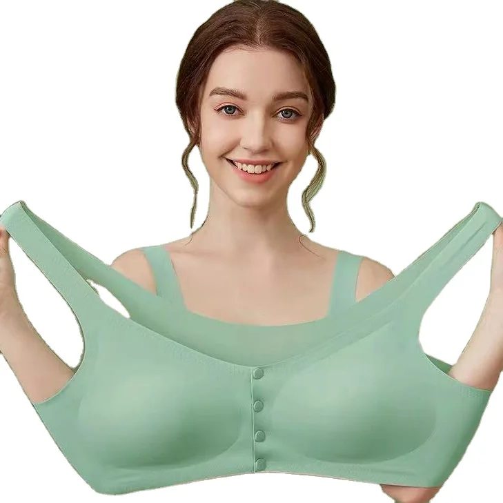 Оптовая продажа, фабричное производство, дешевый клей, 2,0, передняя застежка, женский бюстгальтер для сна, большой размер, удобный 5XL, ABCD, чашка, бесплатная одежда, Дамский бюстгальтер