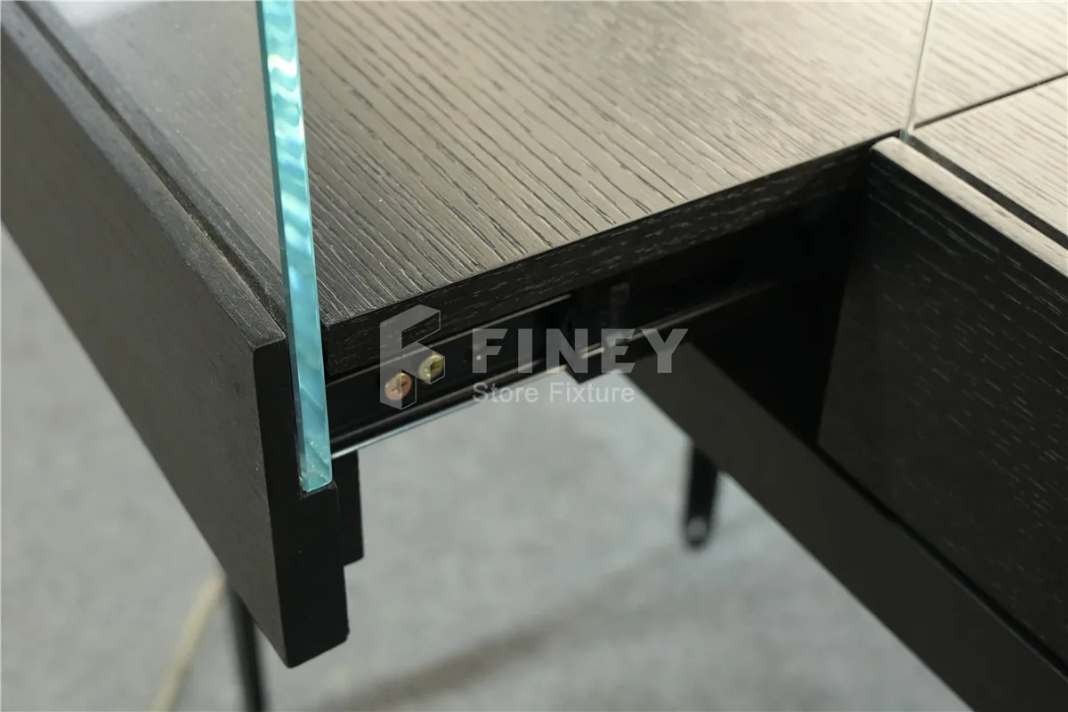 Customized Boutique Showcase with LED Light Cabinet Diamond Jewelry Wall Display for Shop Interior Design Fitting