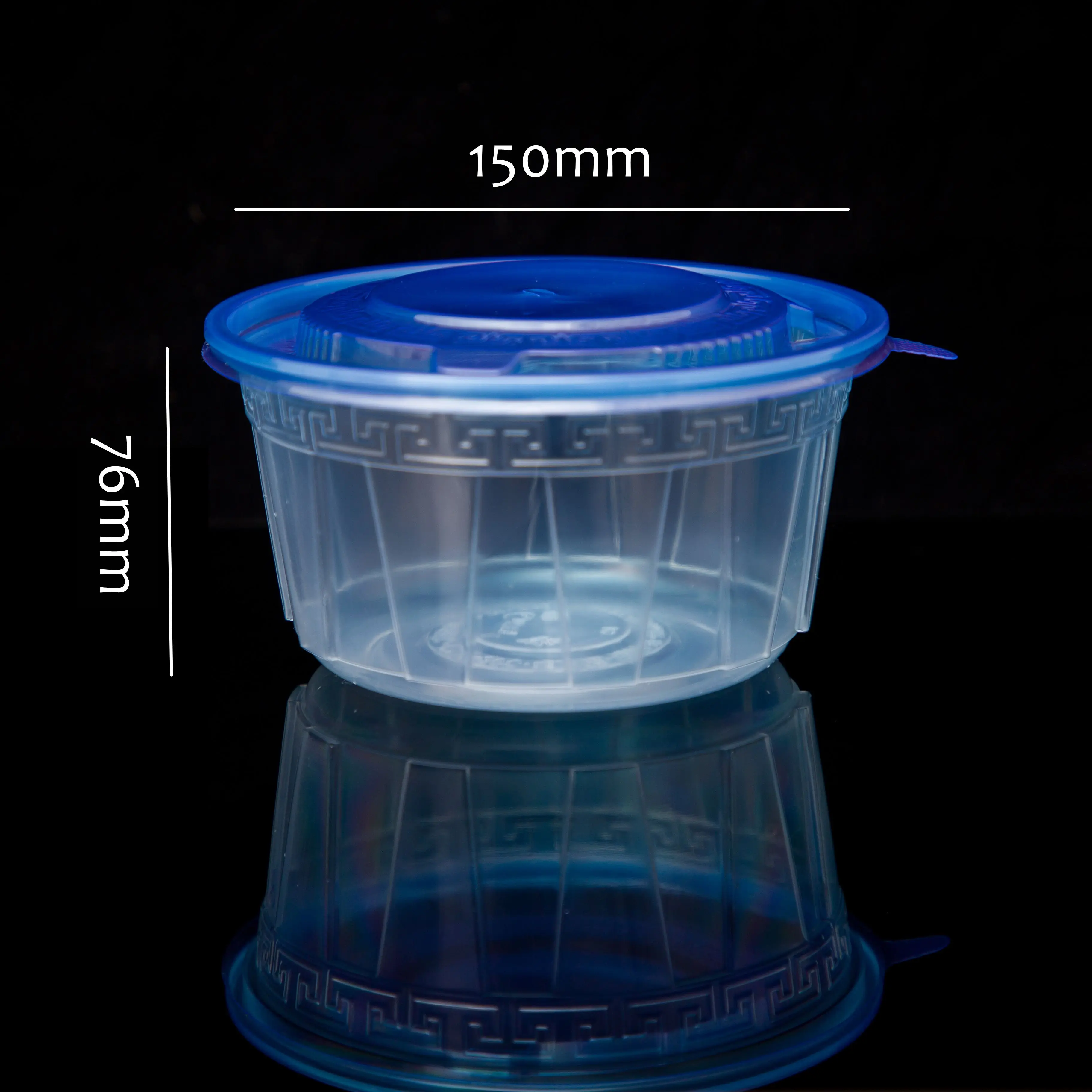 10oz clear and transparent plastic bowls with lids round disposable bowls