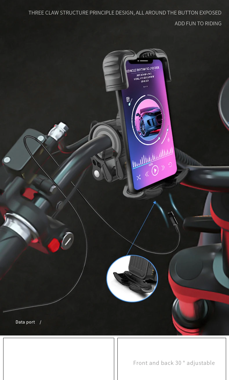 Adjustable 4 Claws Bicycle Motorcycle universal bike phone holder for all size phone mount