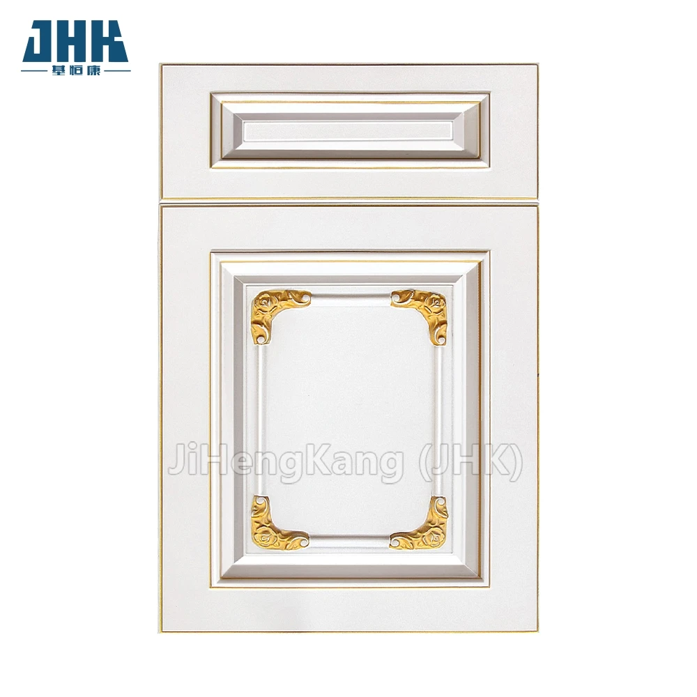 JHK-CD001 PVC Filming Finished Modern Design HDF Kitchen Cabinet Door