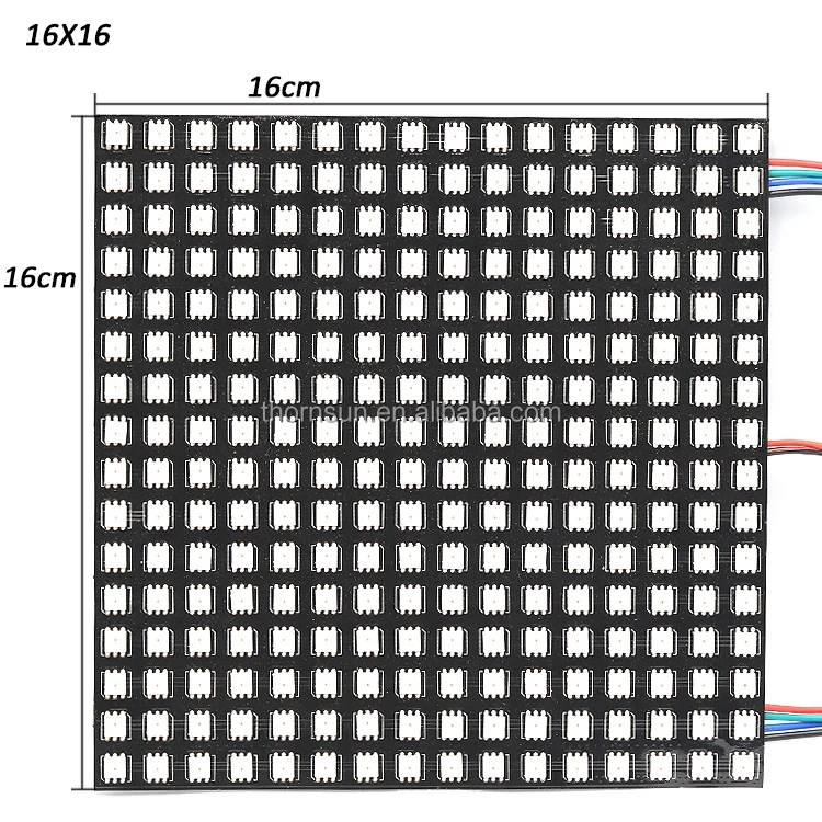 apa102 5050 5v 16x16 grid - 256leds/m rgb led pixel matrix