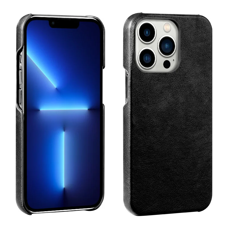 Wholesale Suitable for iphone 14 pro max phone case OEM Genuine Oil Wax Leather Back case for iphone 14 case shockproof