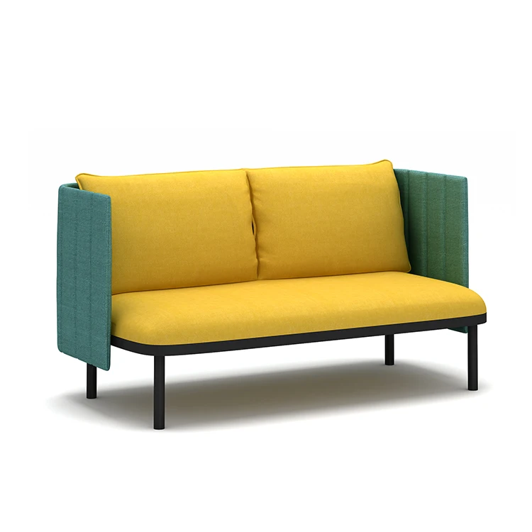 Modern office meeting sofas public waiting room modern partition back office reception fabric sofa