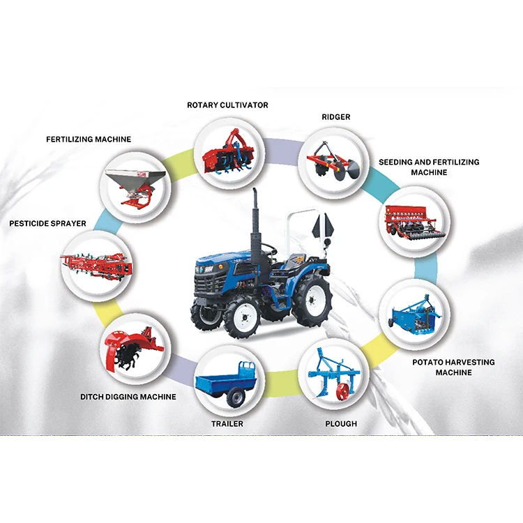 Cheap Small Mini 4X4 Mini 25Hp Traktor 4X4 Farm 4Wd Compact Tractor Tracteur Agricole Wheel Zubr Trade Mini Tractor