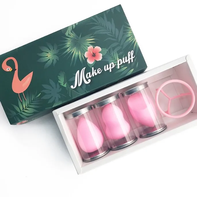 Private Label  4pcs Cosmetics Makeup Sponge Sets Beauty Foundation Non Latex Makeup Sponge