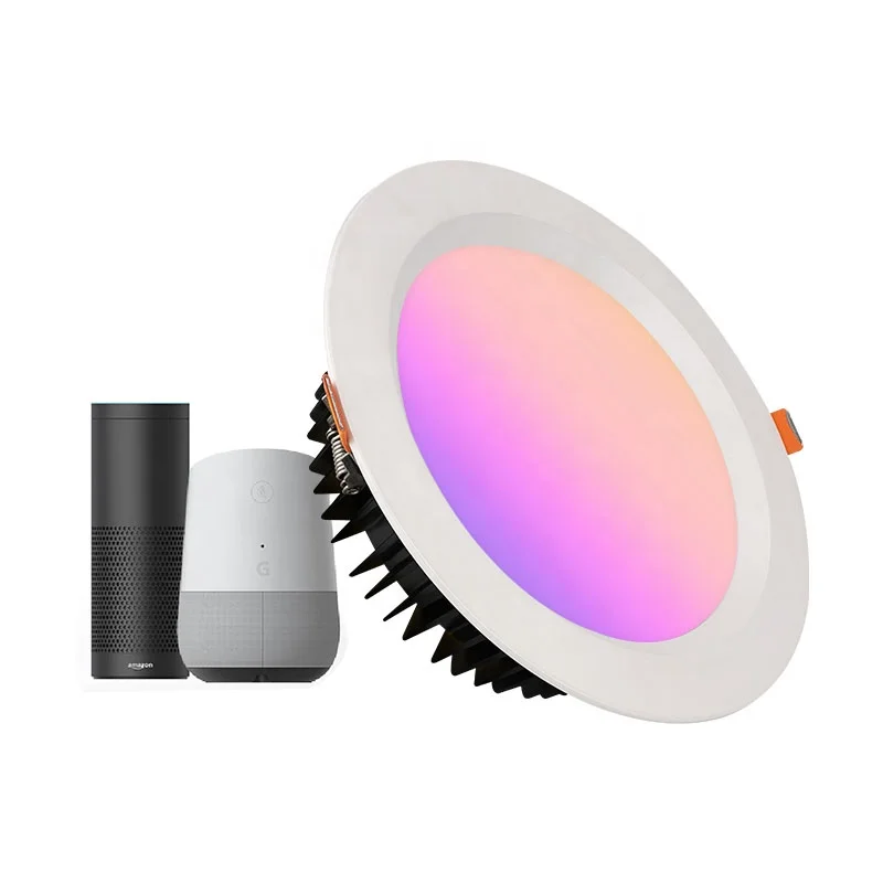 High Quality Dmx Rgb LED Recessed Downlight 30w 20w 12w 7w 120degrees Round Smd Aluminum Rgbcw Downlight
