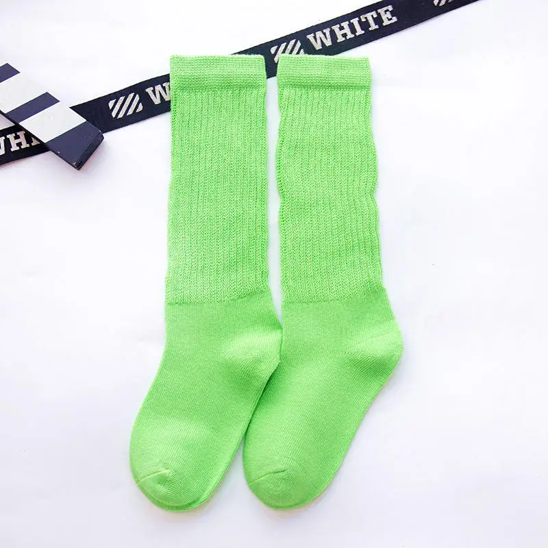 High Quality Casual Teen Girls Socks Fashionable Color Rainbow Slouch Cotton Socks for Kids