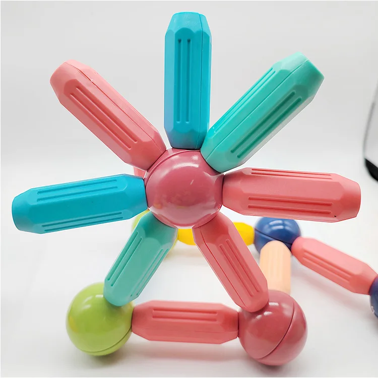 Magnetic stick and ball preschool safe building magnetic toys magic magnet stick toy