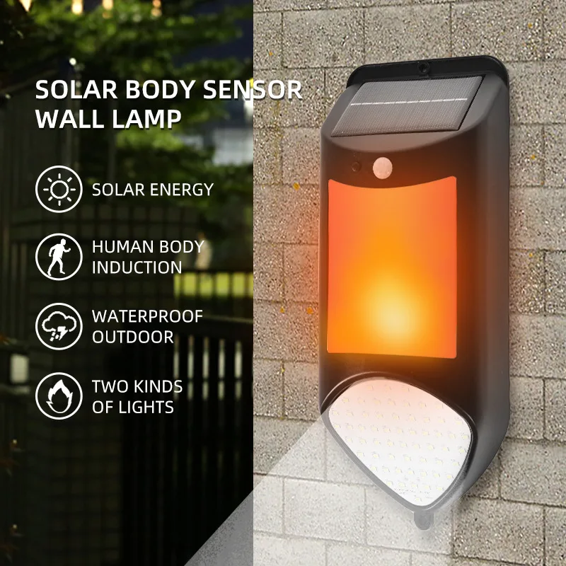 Small Solar Outdoor 128 Led Motion Sensor Smart Solor Security Light For Wall Mount