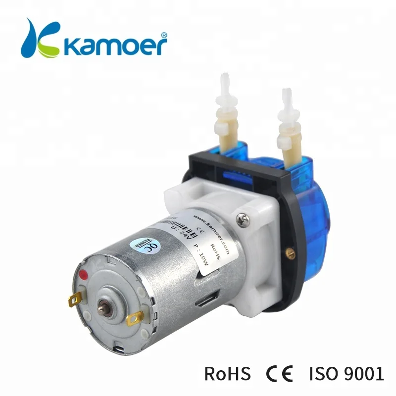 Kamoer KHS 12V 24V DC Good Quality Gear Drive Small Circulation Small Mini peristaltic liquid pump with silicone tubing