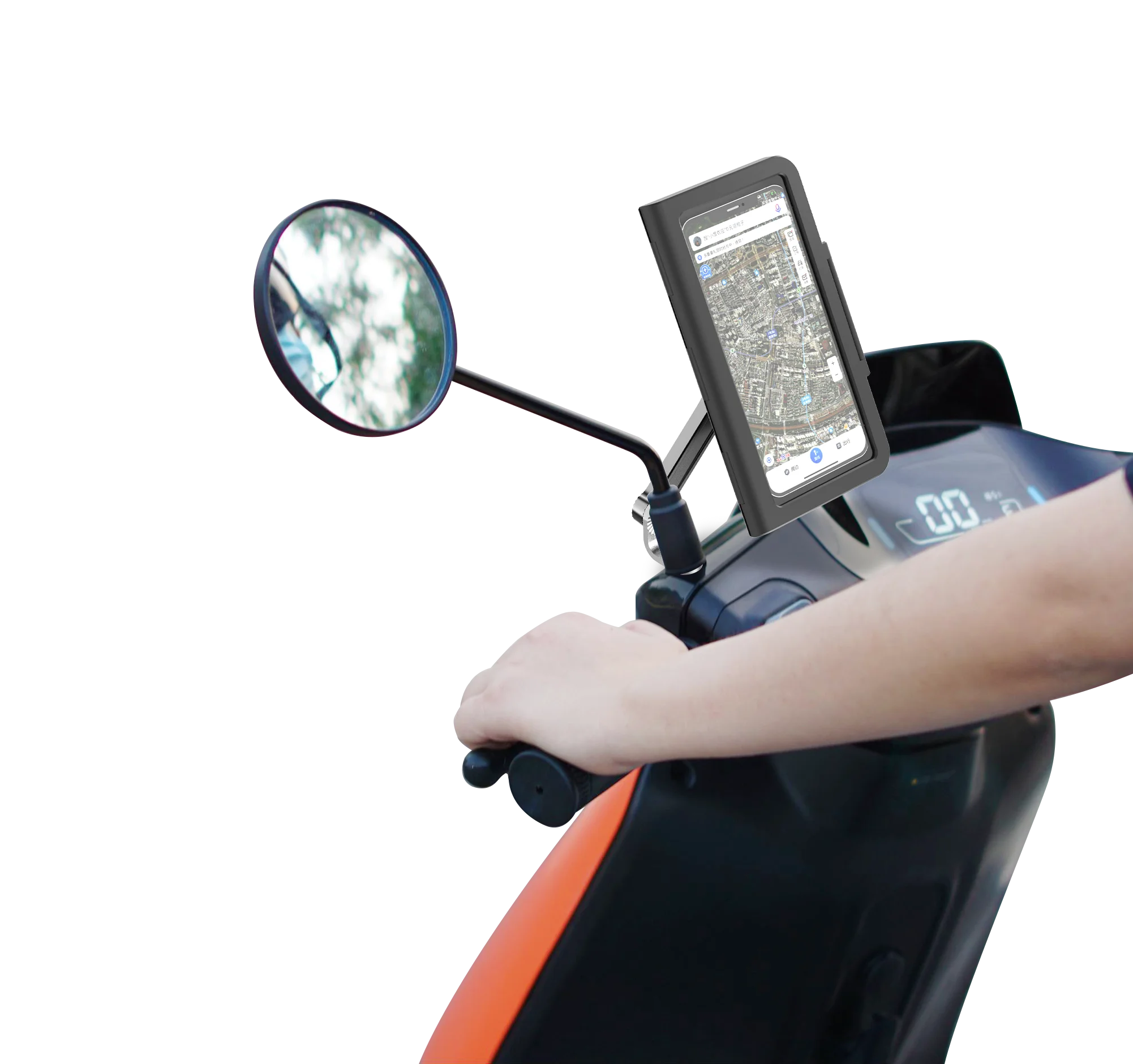 ODIER transparent window touch screen sensitively bike motor scooter electric vehicle fix phone firmly waterproof phone holder
