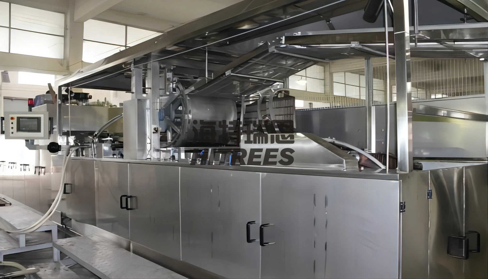 High Capacity  Soft Waffle Baking Equipment Soft Waffle Making Line Waffle Processing Line For Catering Industry