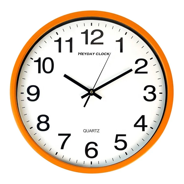 
promotional gift custom printed plastic analogue OEM wall clock 