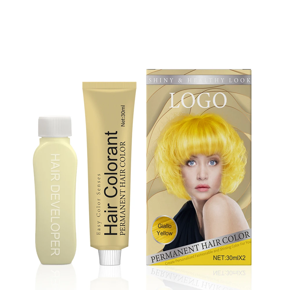 Easy use fast dye Hair Color Kit for Consumers Grey  Natural Ingredients shiny Permanent color cream