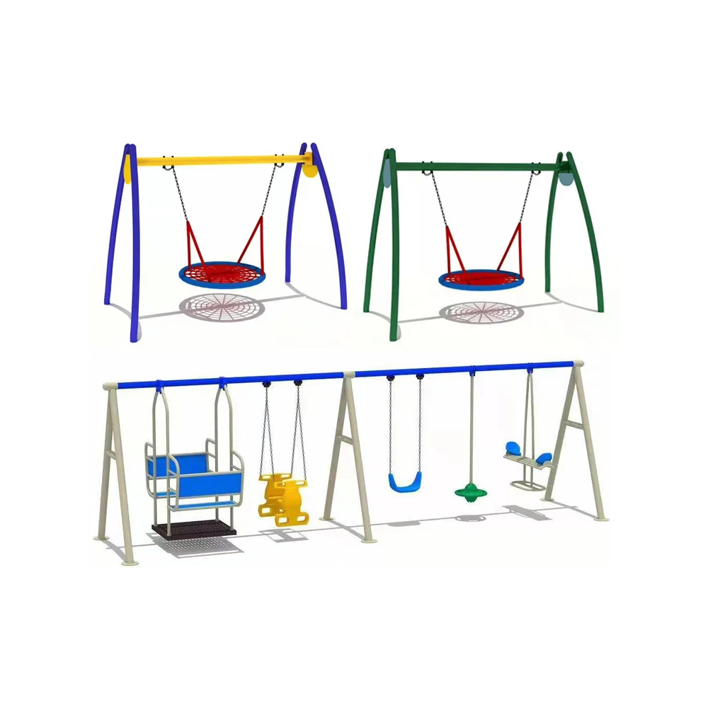 Heavy Load Outdoor Garden Adult Swing Playground Equipment Combination Rope Net Swing Sets