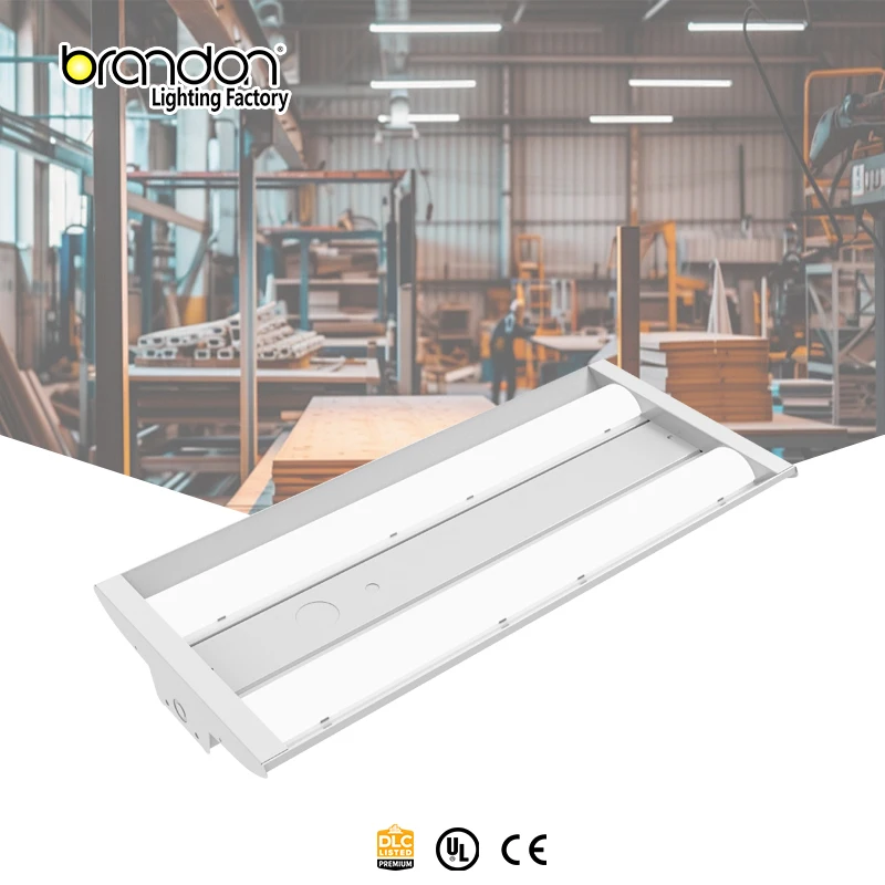 Brandon Industrial 3 Cct Selectable Induction Lamp High Bay Ceiling Led Linear High Bay With Sensor Emergency