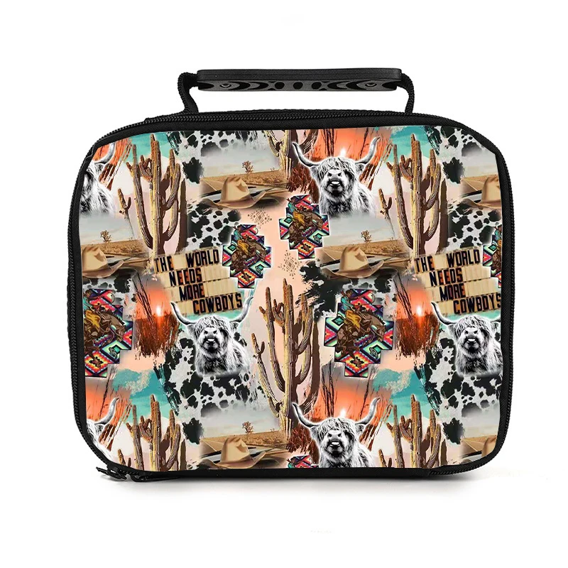 Custom Print Aztec Western Style Travel Back School Coolers Lunch Bag