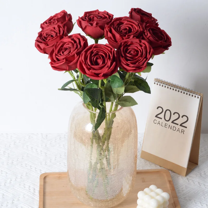 Nicro Silk Peony Bouquet Rose Artificial Flowers Cheap Centerpiece Home Wedding Altar Decorative Flower Artificial Rose Flower