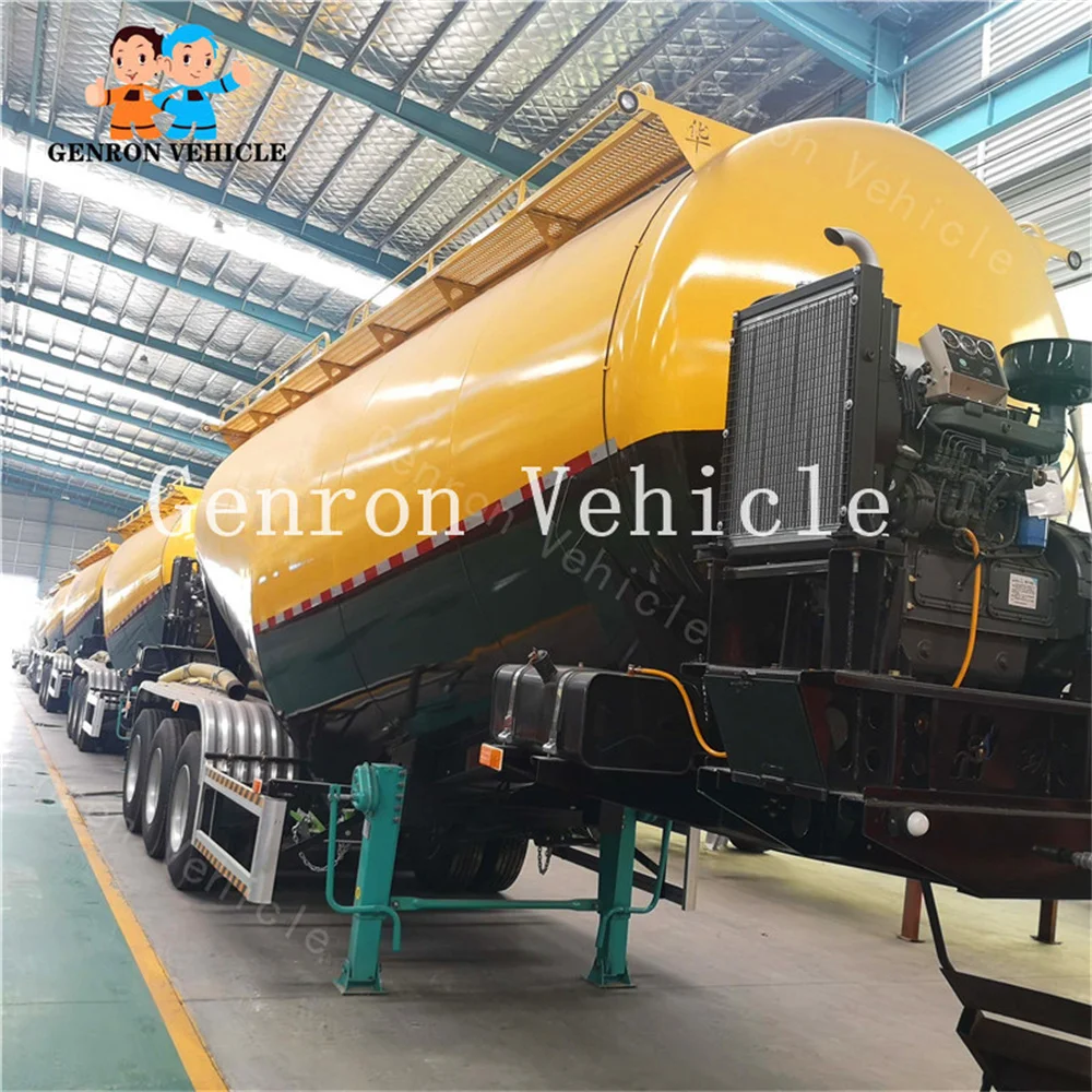 30-50m3 Bulk Cement Semi-Trailer for Sale 3 Axles Dry Powder Silo Tanker for Transporting Powdery Particles for Sale
